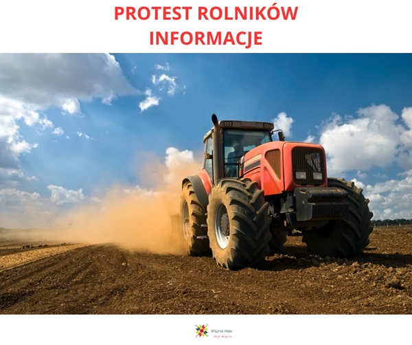 obraz na stronie PROTEST ROLNIKÓW - ważne informacje