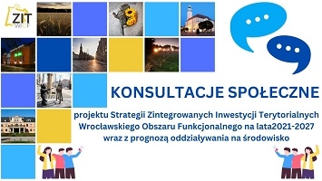 Obraz przedstawiający Konsultacje społeczne projektu Strategii ZIT WrOF 2021-2027
