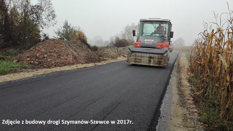 Obraz przedstawiający Przebudowa dróg gminnych 2kd-l, kdz i kdl oraz drogi wewnętrznej 2kdw (z) relacji Szewce - Szymanów, gm. Wisznia Mała – dojazdowych do gruntów rolnych