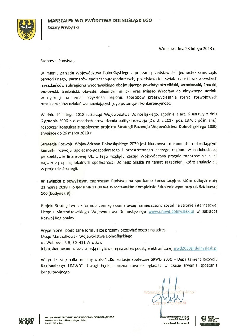 Obraz przedstawiający Strategia Rozwoju Województwa Dolnośląskiego 2030 - konsultacje