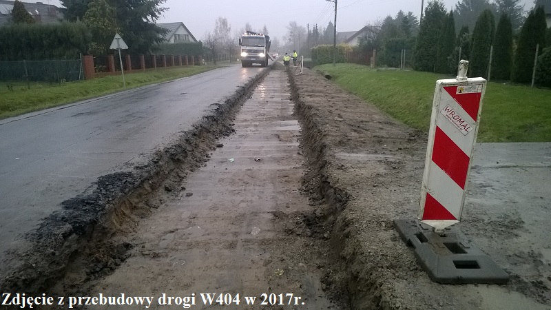 Obraz przedstawiający DSDiK – Przebudowa drogi wojewódzkiej W-404 w miejscowości Szewce, gmina Wisznia Mała