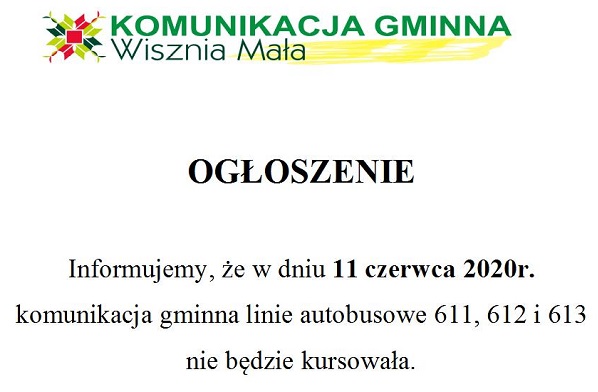 Obraz przedstawiający Komunikacja gminna - 11.06