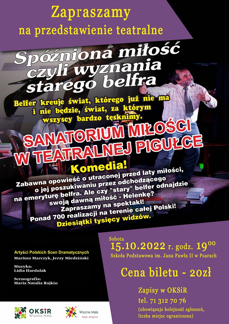Obraz przedstawiający OKSiR zaprasza na przedstawienie teatralne
