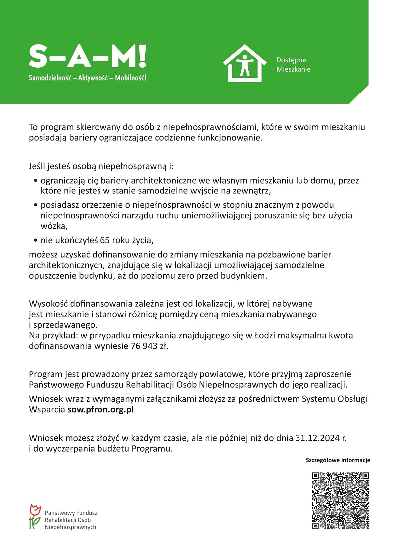 Obraz przedstawiający Samodzielność-Aktywność-Mobilność! - „Dostępne Mieszkanie”